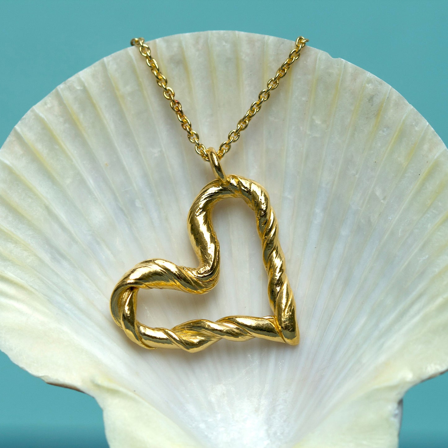 Golden Root Heart Pendant