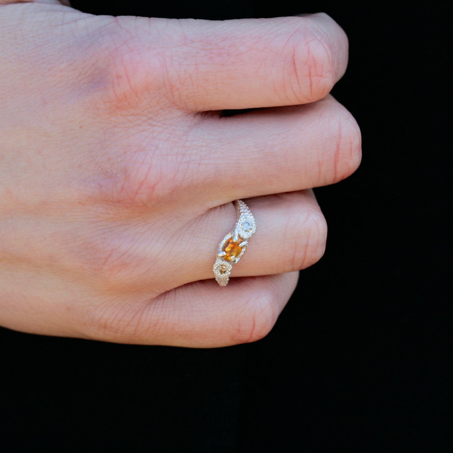 Hera Citrin Champagne Ring (Size 52)