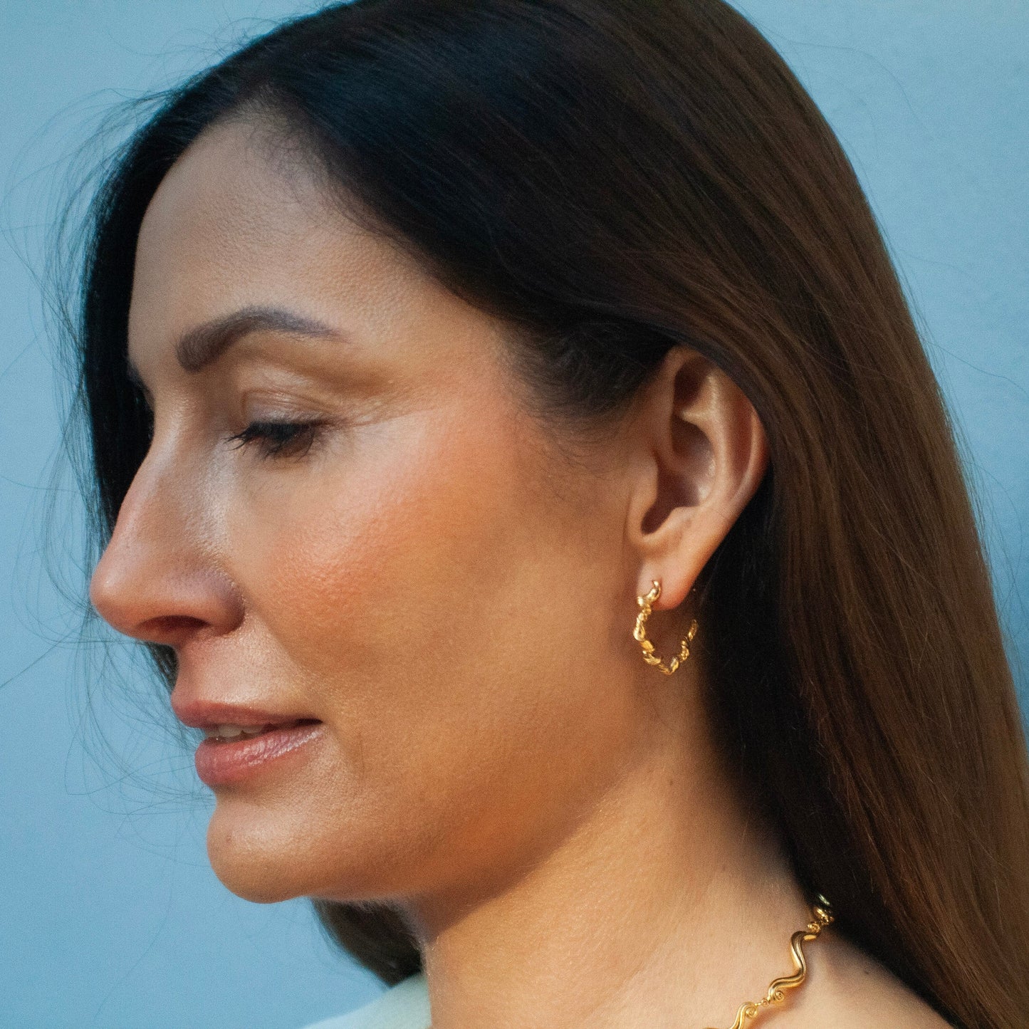 Twisted Creols - Gold Plated