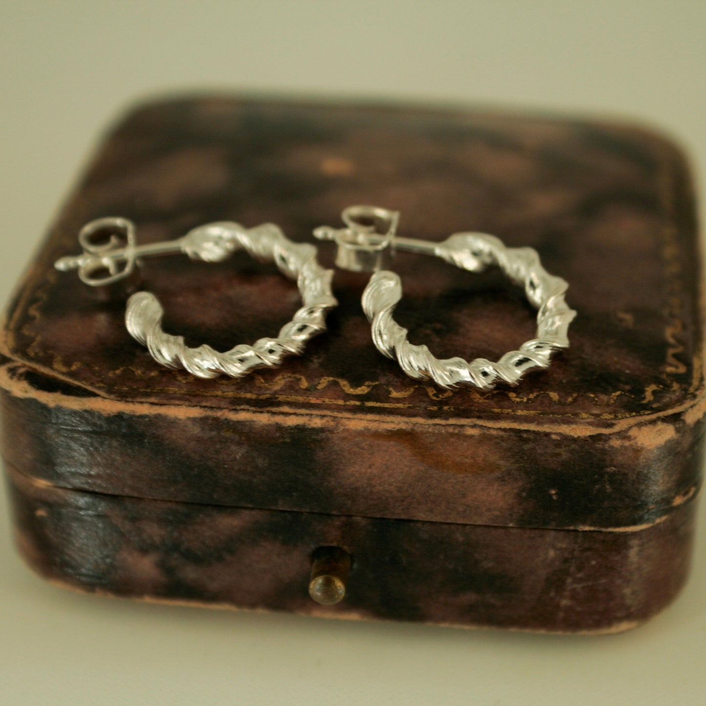 Tiny Twisted Creols - Sterling Silver