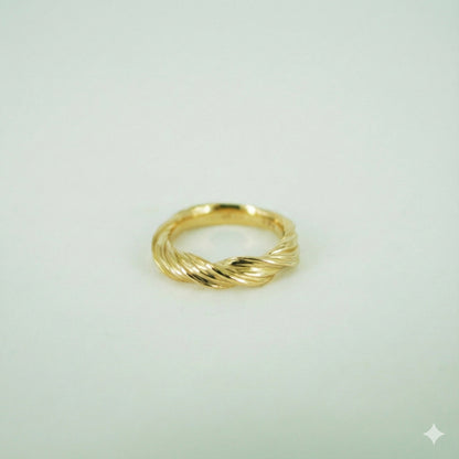 River Swirl Ring - Gold Plated