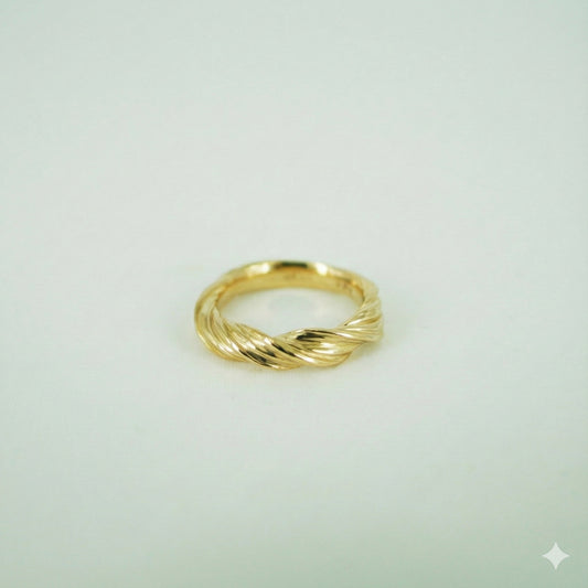 River Swirl Ring - Gold Plated