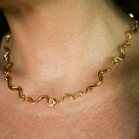 Swirl Chain - Gold Plated