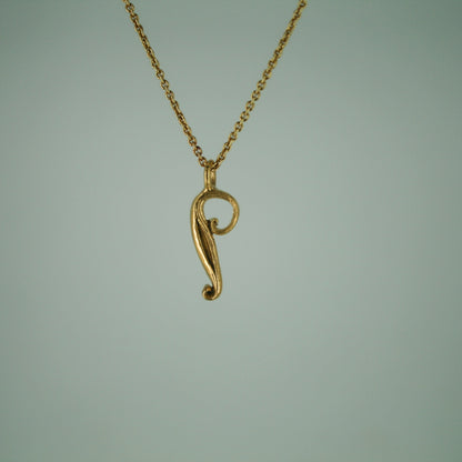 Love Letter - Bogstavsvedhæng i Forgyldt Sterling Sølv