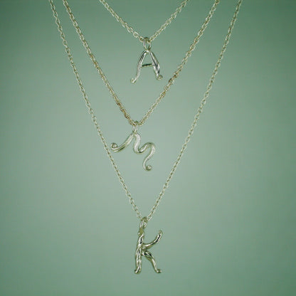 Love Letter - Letter Pendant in Sterling Silver