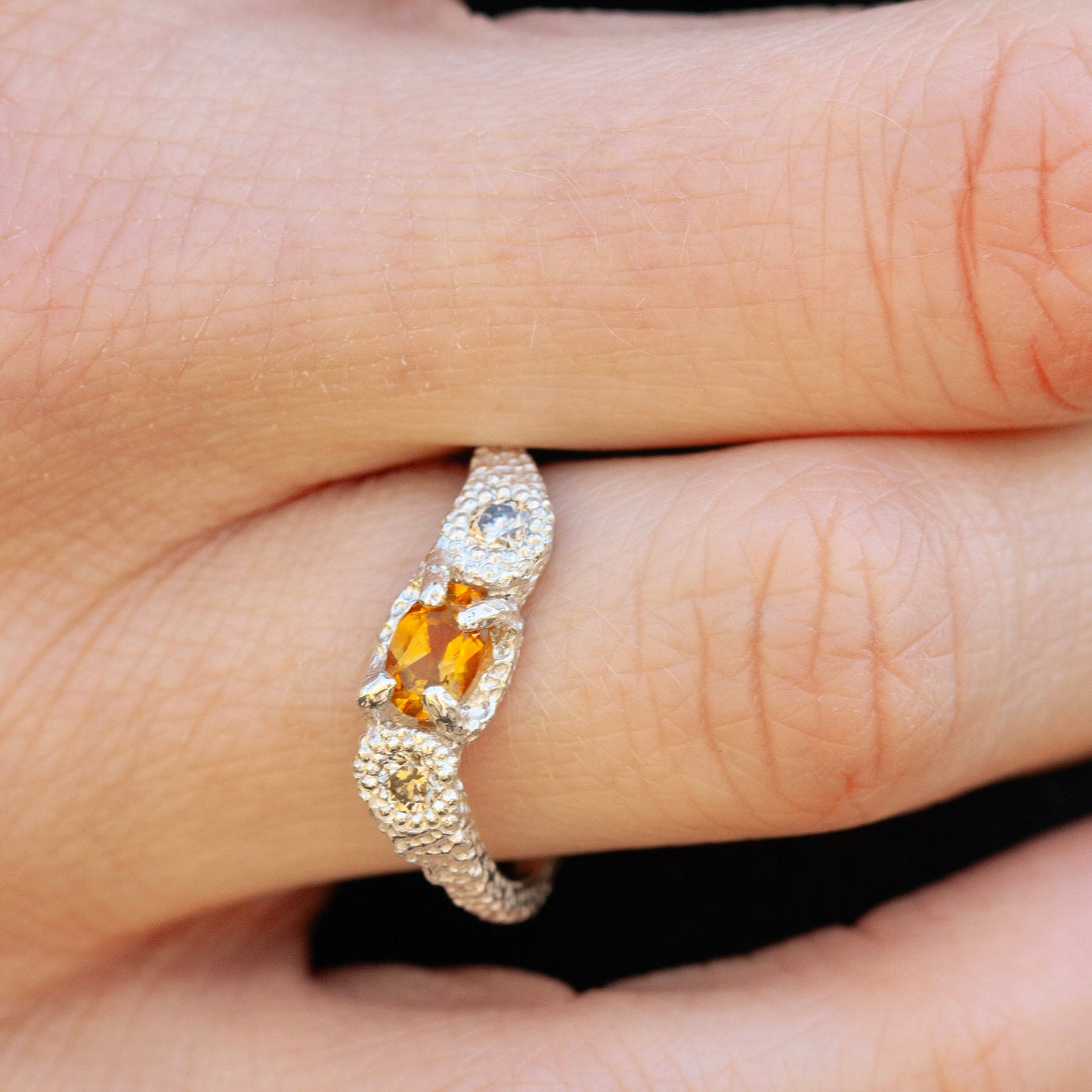 Hera Citrin Champagne Ring (Size 52)