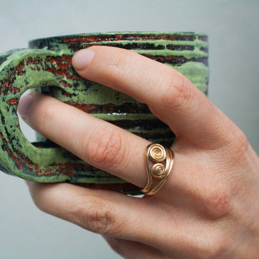 Hathor Gold Ring (Size 56)