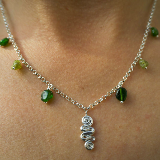 Twin Swirls Necklace