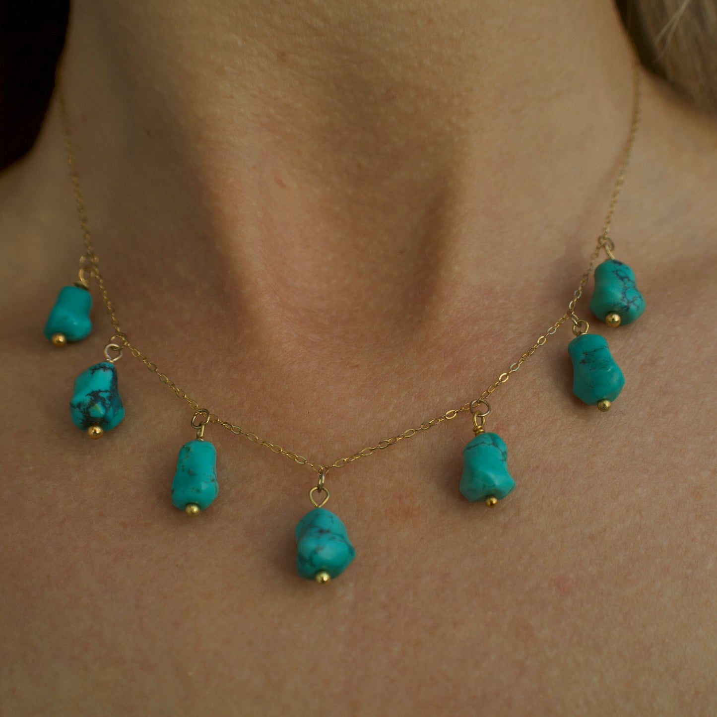 Golden Turquoise Necklace