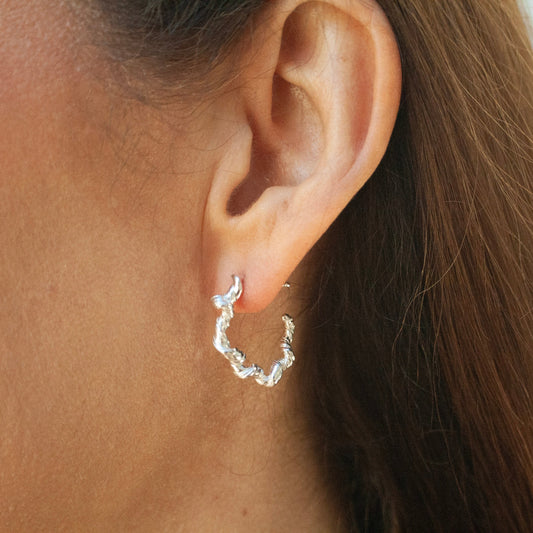 Twisted Creols - Sterling Silver