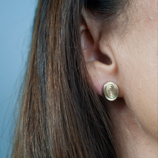 Vertigo Studs - 14 Carat Gold