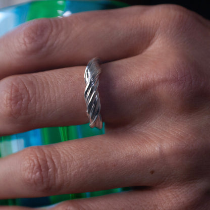 River Swirl Ring - Sterling Silver