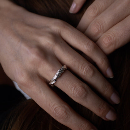 River Swirl Ring - Sterling Silver