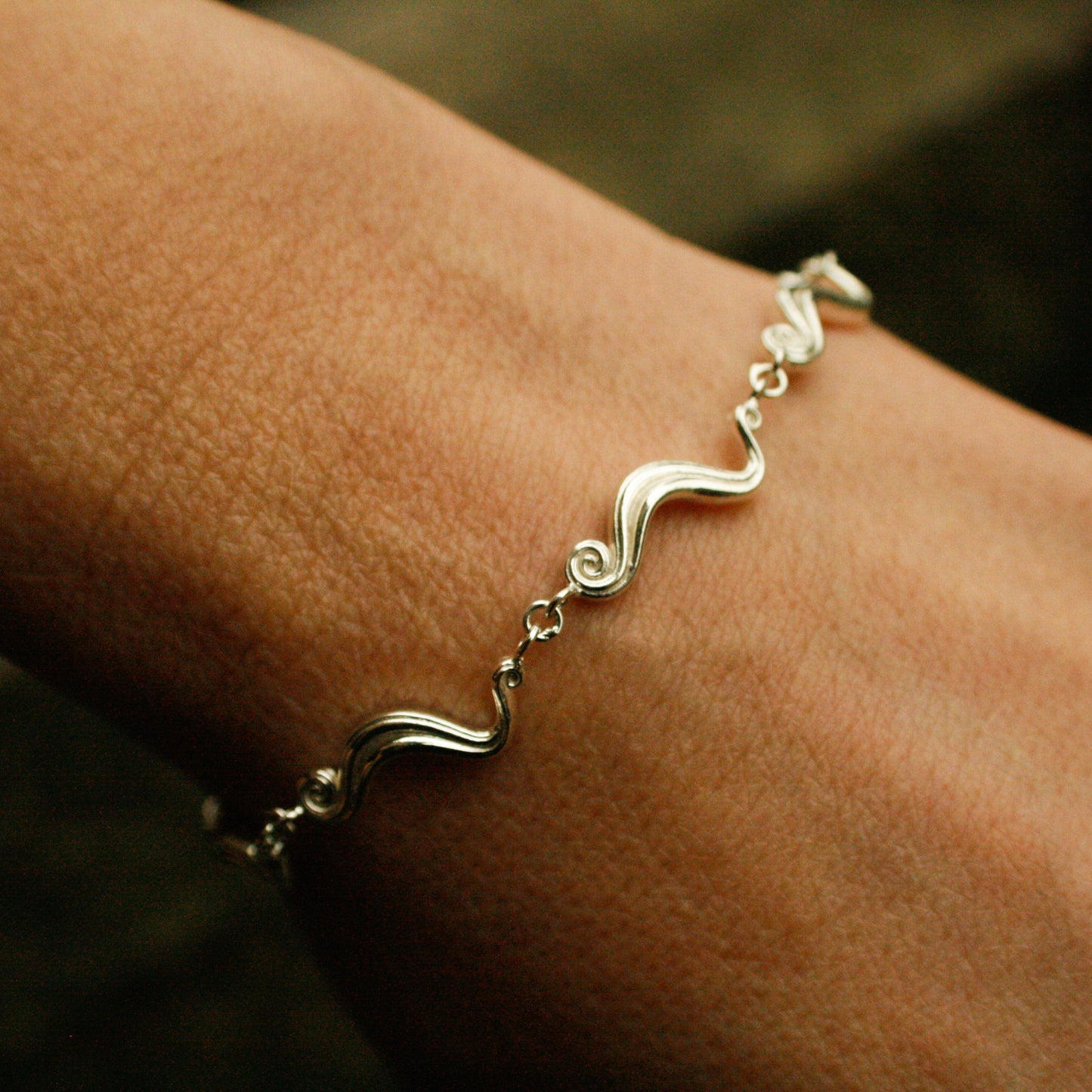 Swirl Bracelet Tiny Swirls - Sterling Silver