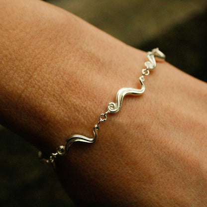 Swirl Bracelet Tiny Swirls - Sterling Silver