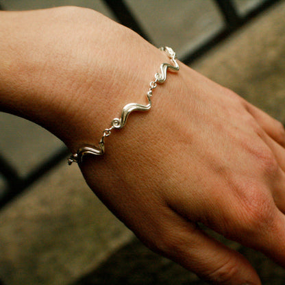 Swirl Bracelet Tiny Swirls - Sterling Silver
